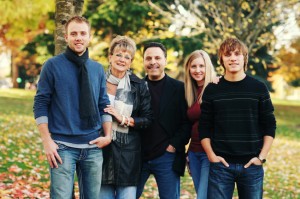 Family with grown kids